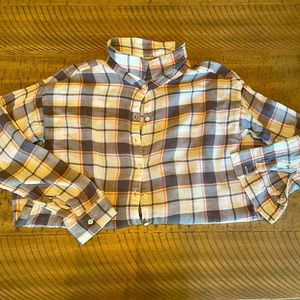 Loose Fit Plaid Button-up